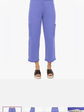 NWT Escape by Habitat Clothes Baja Blue Periwinkle Pull On Terry Flood Pants XL